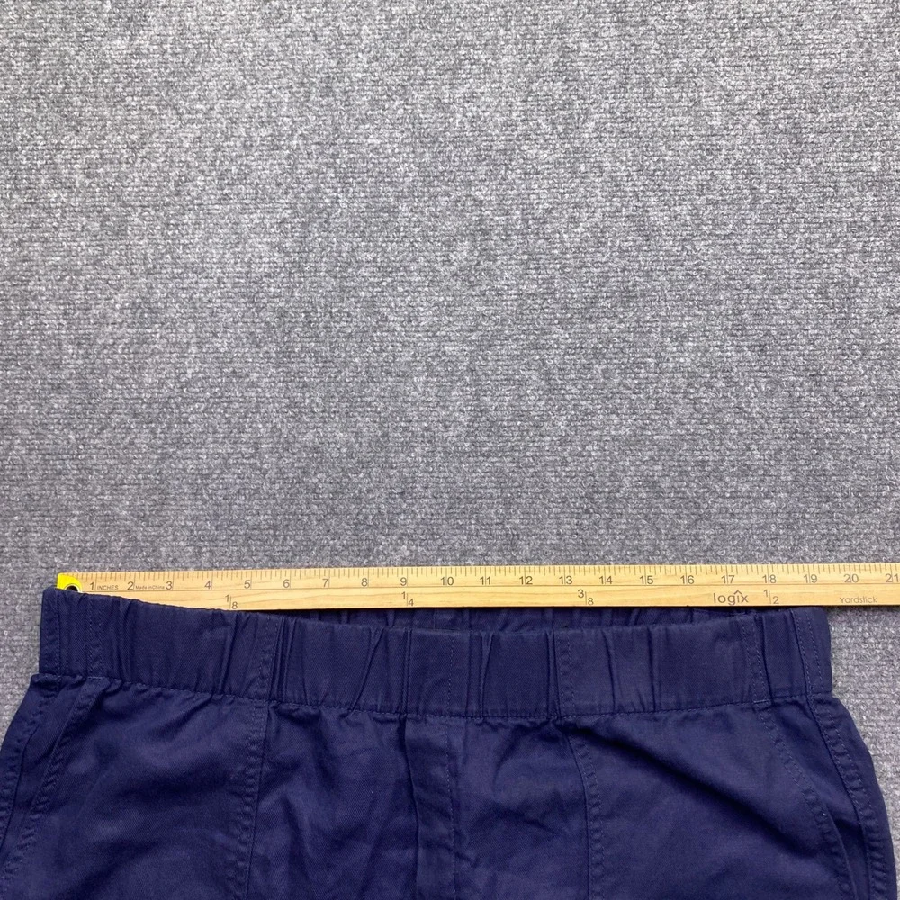 Banana Republic Navy Blue Linen Lyocell Blend Elastic Waist Pants XL Boho Preppy